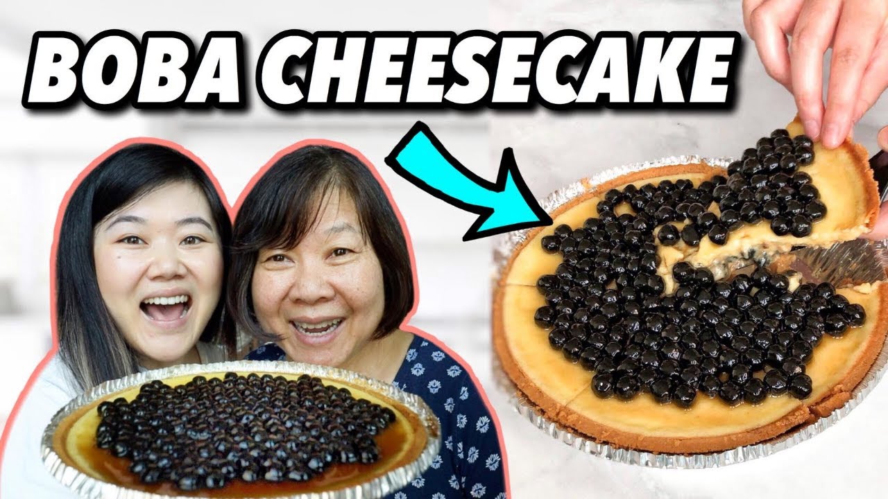 I made BROWN SUGAR BOBA CHEESECAKE! Easy 5-Ingredient Recipe