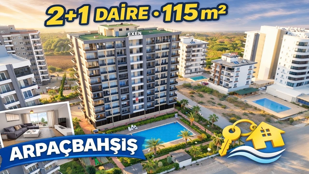 30.000 TL Aylık Kira Getirili Yatırım Fırsatı | Mersin Erdemli Dora Exen’de Eşyalı 2+1 Daire