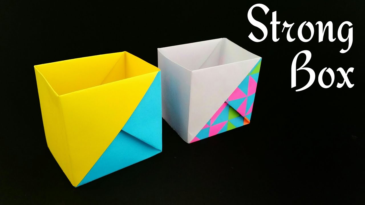 Strong Dual Tone Box from A4 paper - Useful Origami Tutorial by Paper Folds ❤️