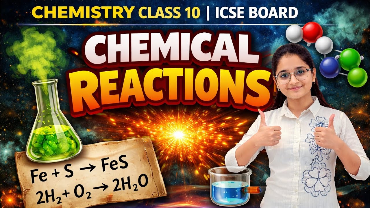 Chemistry important chemical reactions for class 10 ICSE board 