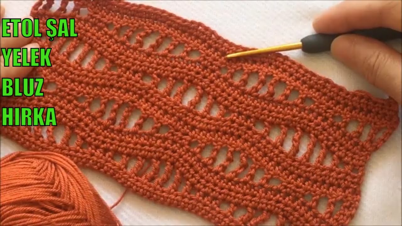 EASY CROCHET SHAWL PATTERN FOR BEGİNNERS #ETOL ŞAL YAPIMI-2-