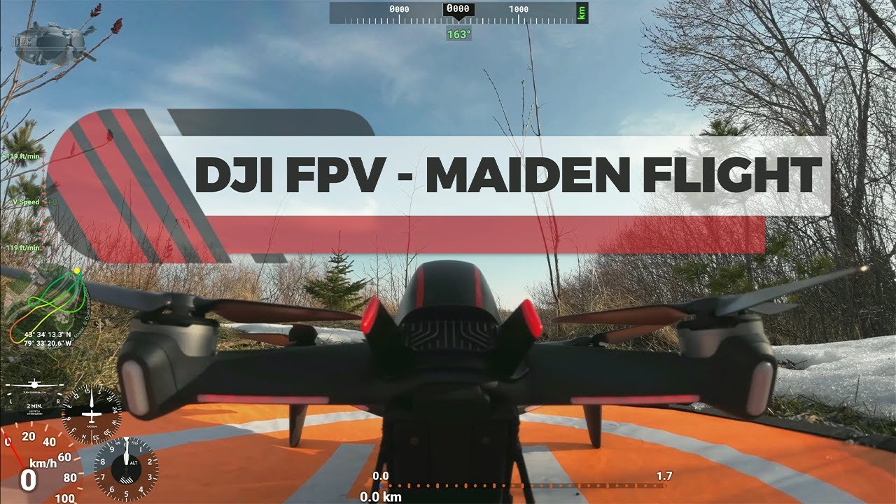 DJI FPV - Maiden Flight With DJI Action 2 And Telemetry Overlay Custom HUD
