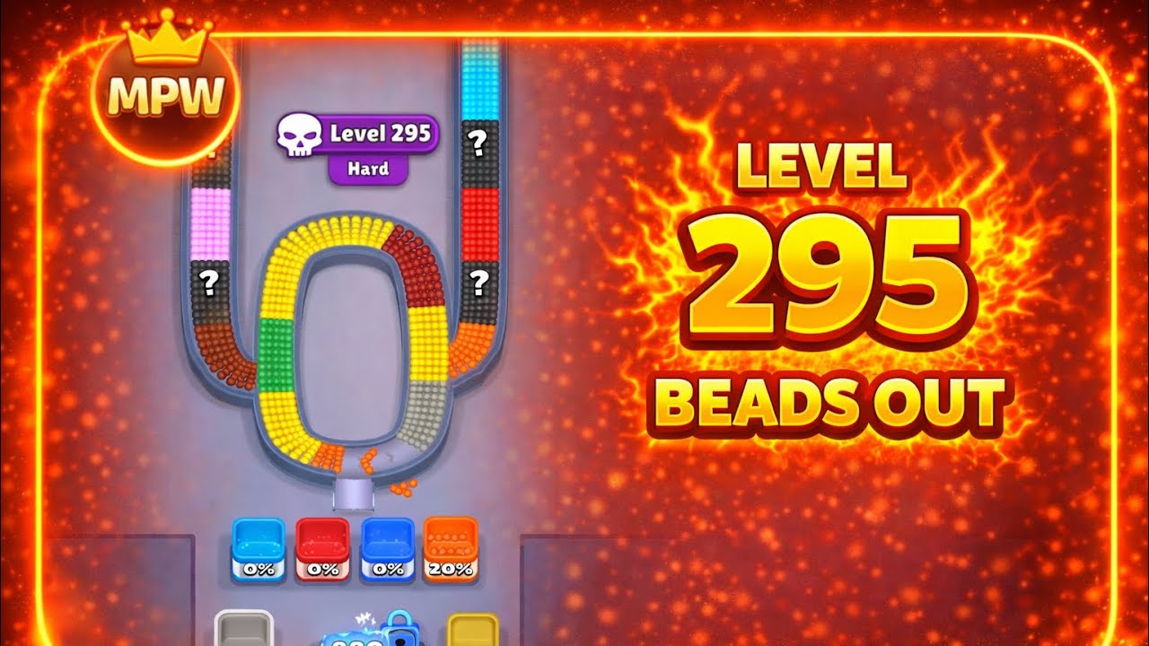 Beads Out – Level 295 HARD 🔥 Full Solve (No Commentary)