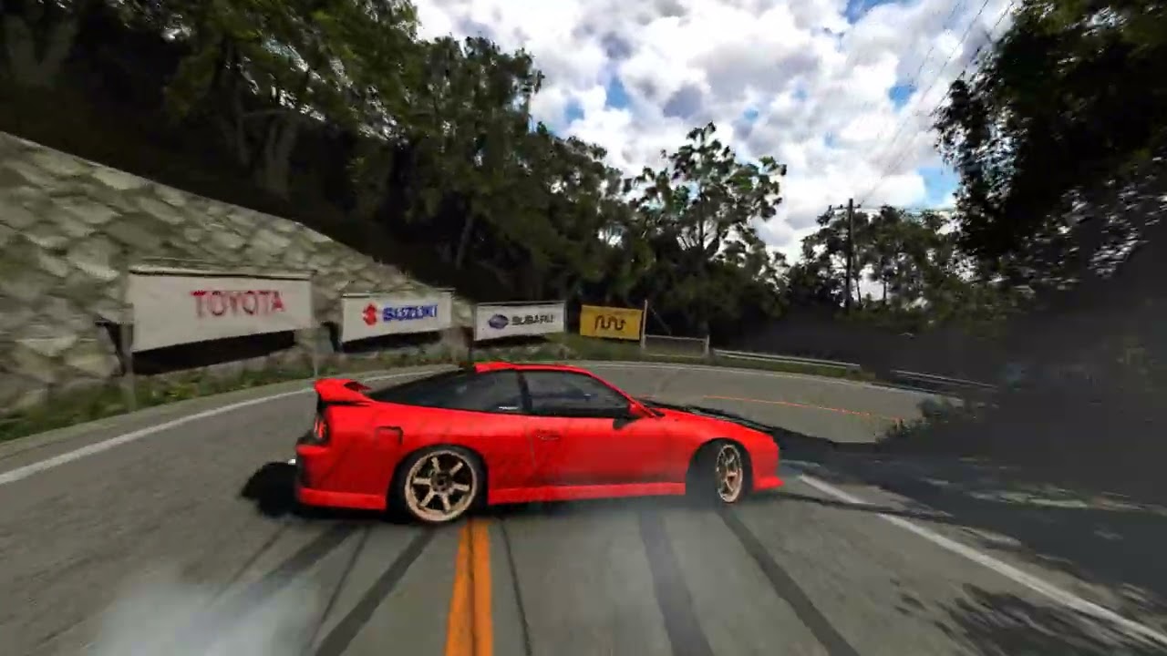 Drifting whole Initial D Nanamagari (七曲り) w/DWG 180SX