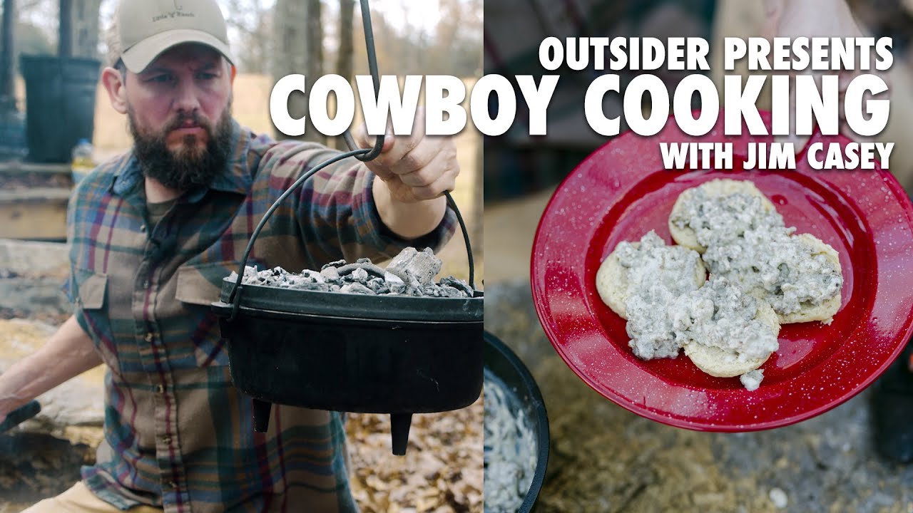 Outsider Cowboy Cooking with Jim Casey: Dutch Oven Biscuits & Gravy