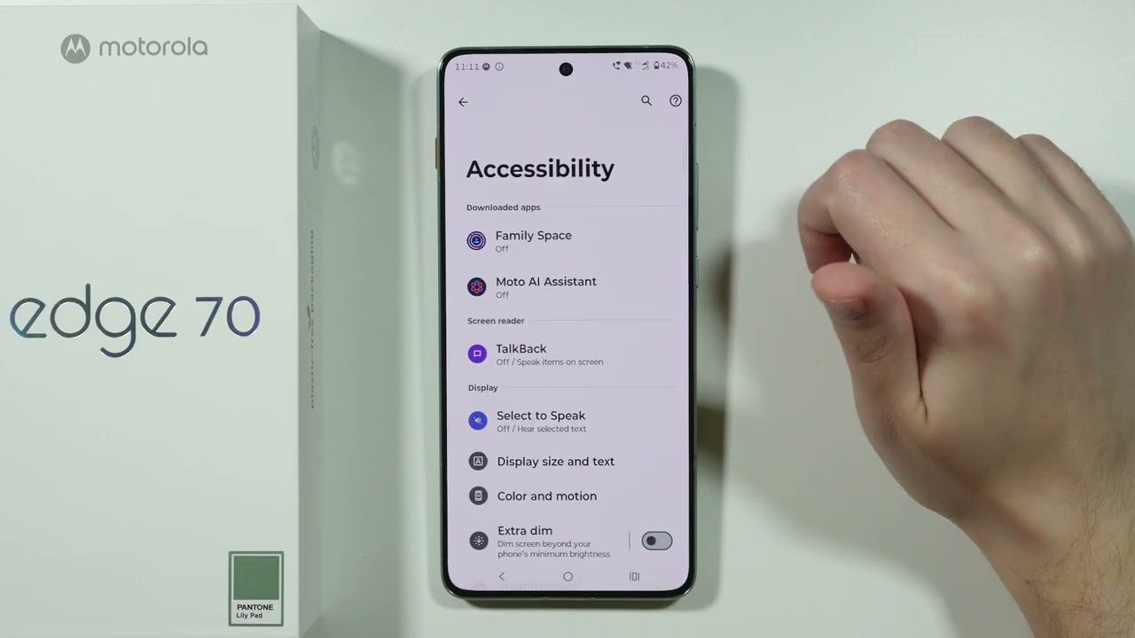 Motorola Edge 70: как завершать вызовы кнопкой питания (боковой кнопкой)