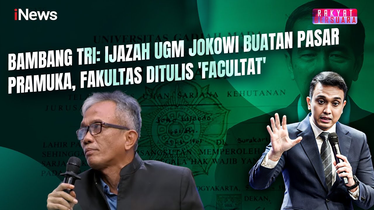 Bambang Tri Sebut Ijazah SD-S1 Jokowi Palsu: Buatan Pasar Pramuka | Rakyat Bersuara (16/9)