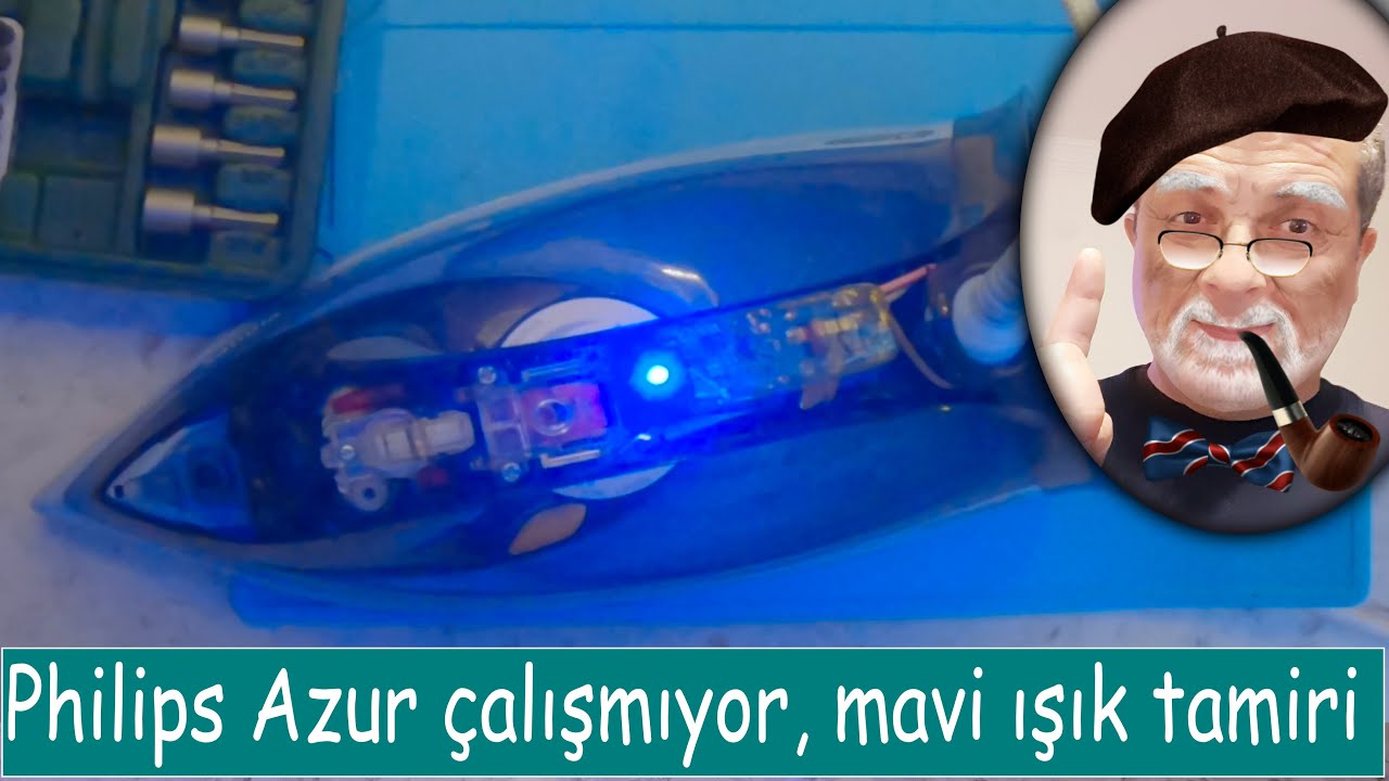 Philips Azur ütü çalışmıyor, mavi ışık yanıp sönüyor, otomatik kapatma devresi bozuk