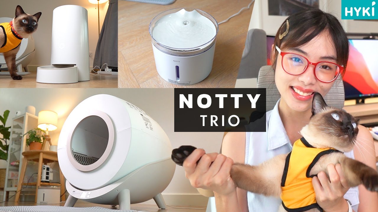 รีวิว Notty Trio by HYKI ชุดเซ็ทห้องน้ำแมว น้ำพุแมว เครื่องให้อาหารสุดคุ้มที่ครบจบในเซ็ตเดียว 🐱✨