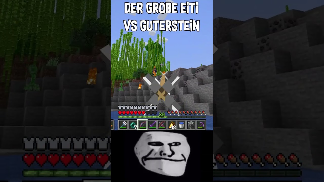 Der gro&szlig;e Eiti VS. guterstein 🥶  Youtuber Insel 3 #shorts