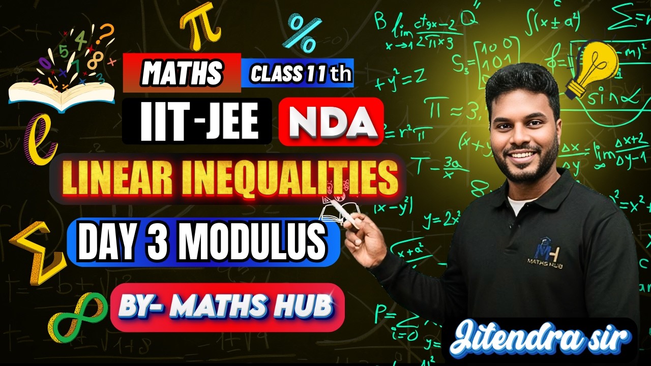 Class 11 Maths Linear Inequalities Day 3 | IIT JEE & NDA Preparation by Maths Hub Complete Guide