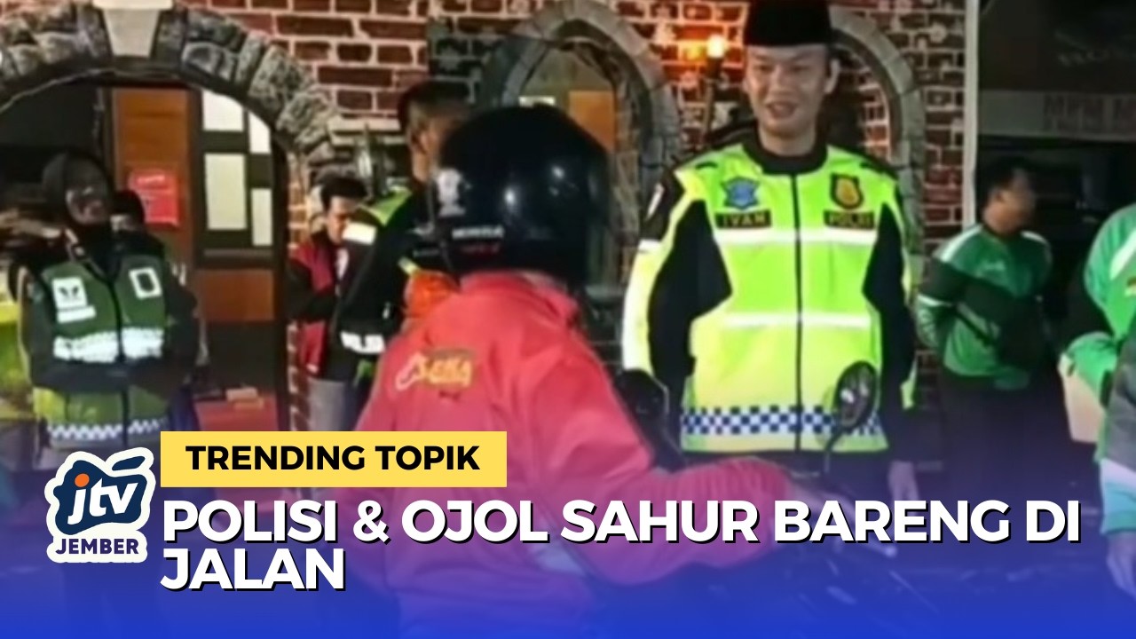 Satlantas Polres Nganjuk Bagi Sahur Gratis, Ajak Ojol Tertib Lalu Lintas