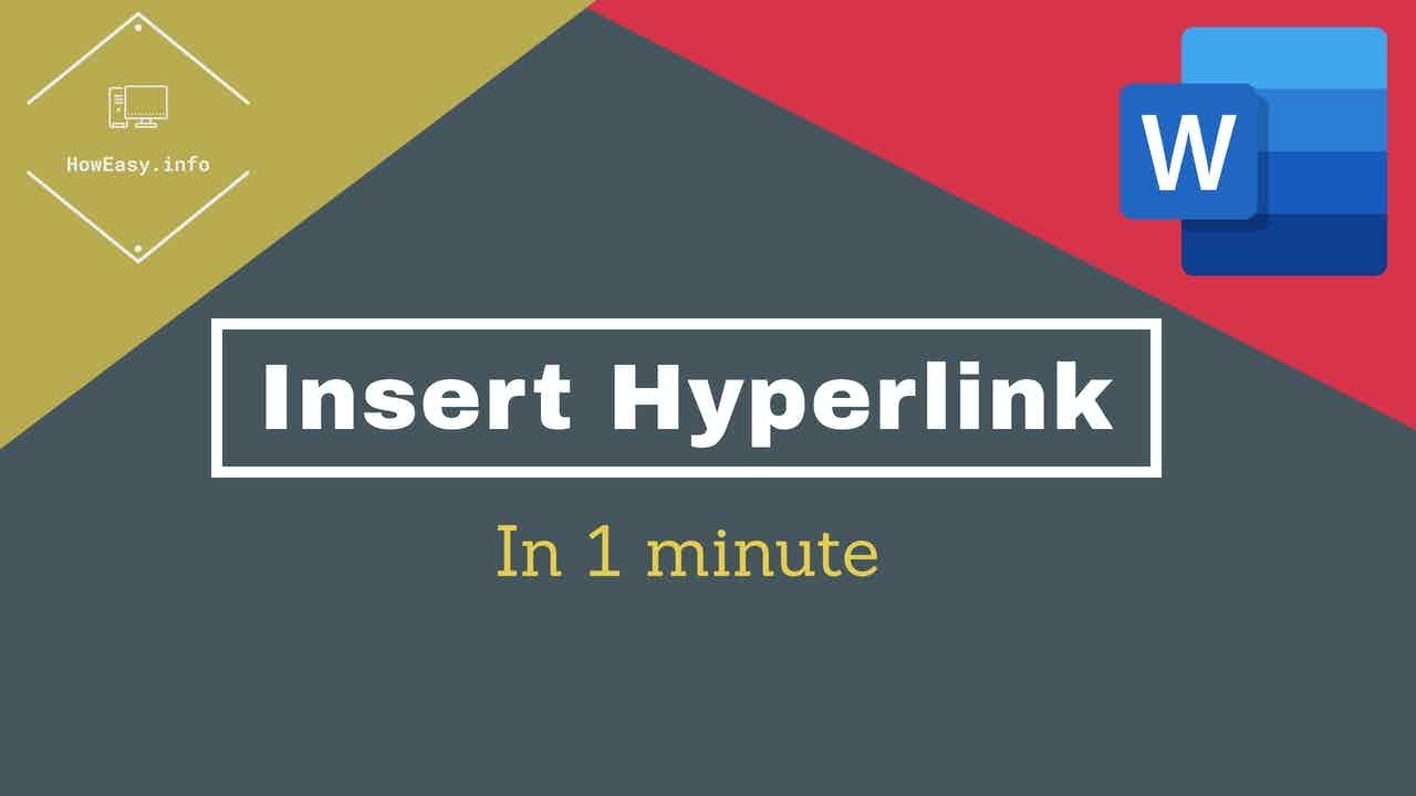 How to Insert Hyperlink in WORD | For Text and Images