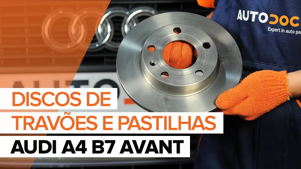 Como substituir os discos de travões traseiros e as pastilhas no AUDI A4 B7 AVANT [TUTORIAL]
