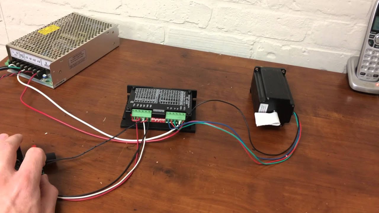 Controlling a stepper motor through a signal generator