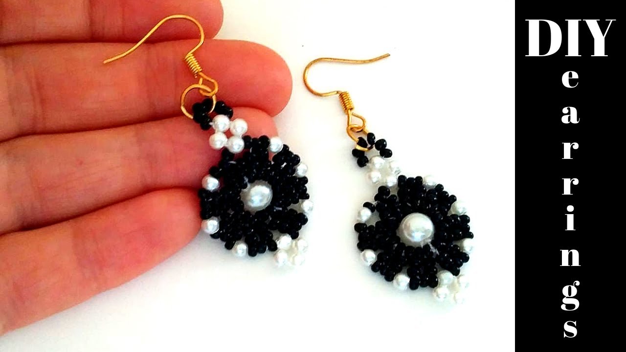 How to make Beginner beading earrings. beginners project. Last minute gifts