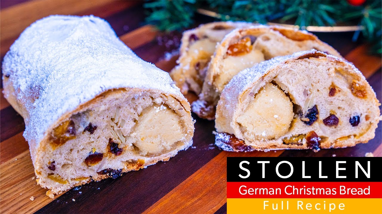 Stollen with Sourdough, Traditional German Christmas Bread