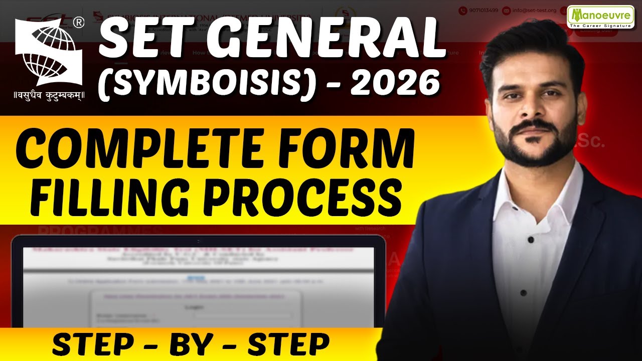Symbiosis Entrance Test (SET) 2026 : Step By Step Registration/Form Filling Process
