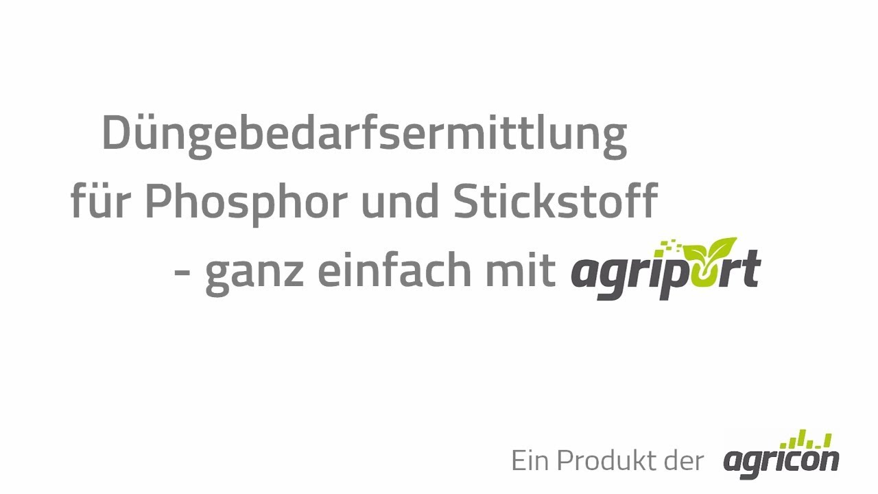 agricon | D&uuml;ngebedarfsermittlung f&uuml;r Phosphor und Stickstoff