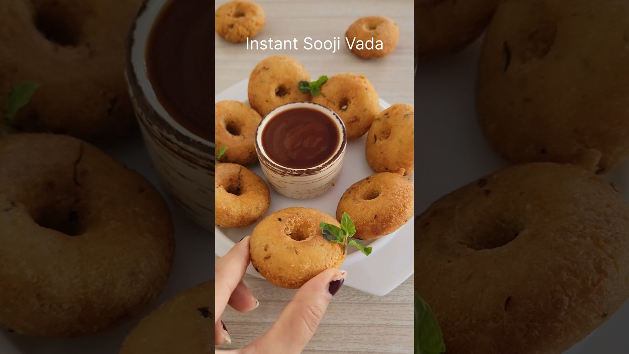 INSTANT CRISPY SOOJI VADA RECIPE #shorts