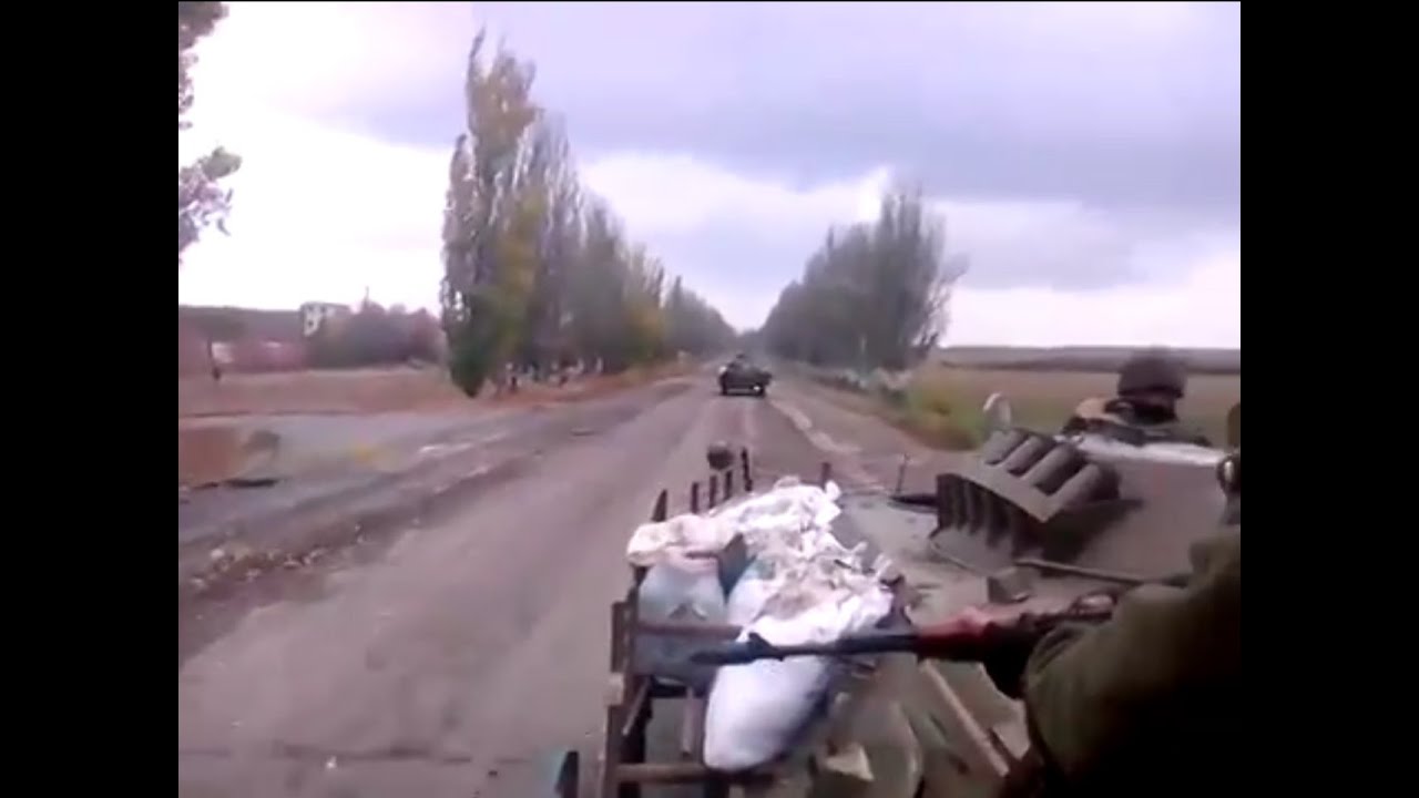 17.11.2014 Pisky village near Donetsk Airport. Right sector patrol.