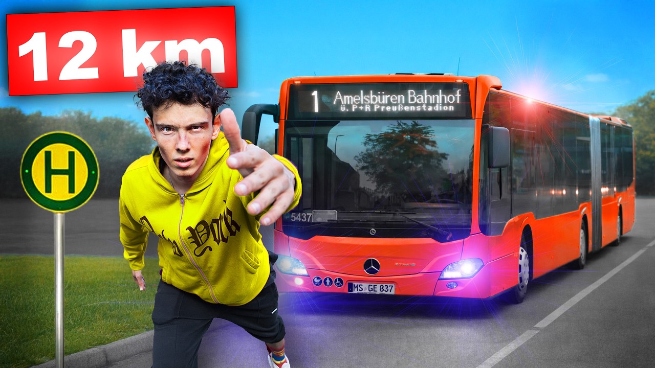 Wer ist schneller? Ich vs. Bus