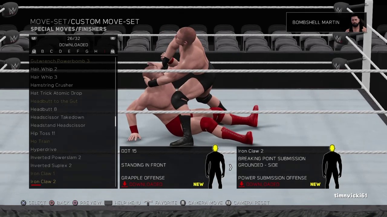 WWE 2k17 all DLC moves
