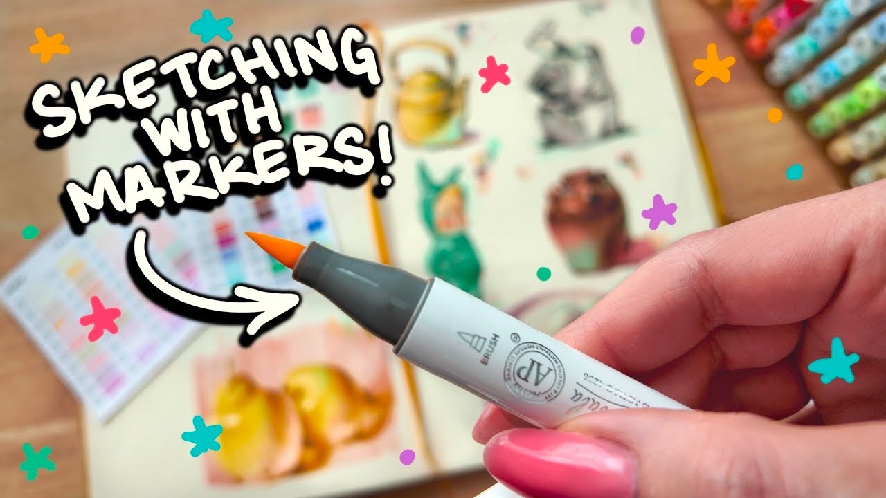 HOW I USE MARKERS TO STUDY OBJECTS - a loose sketching thing.