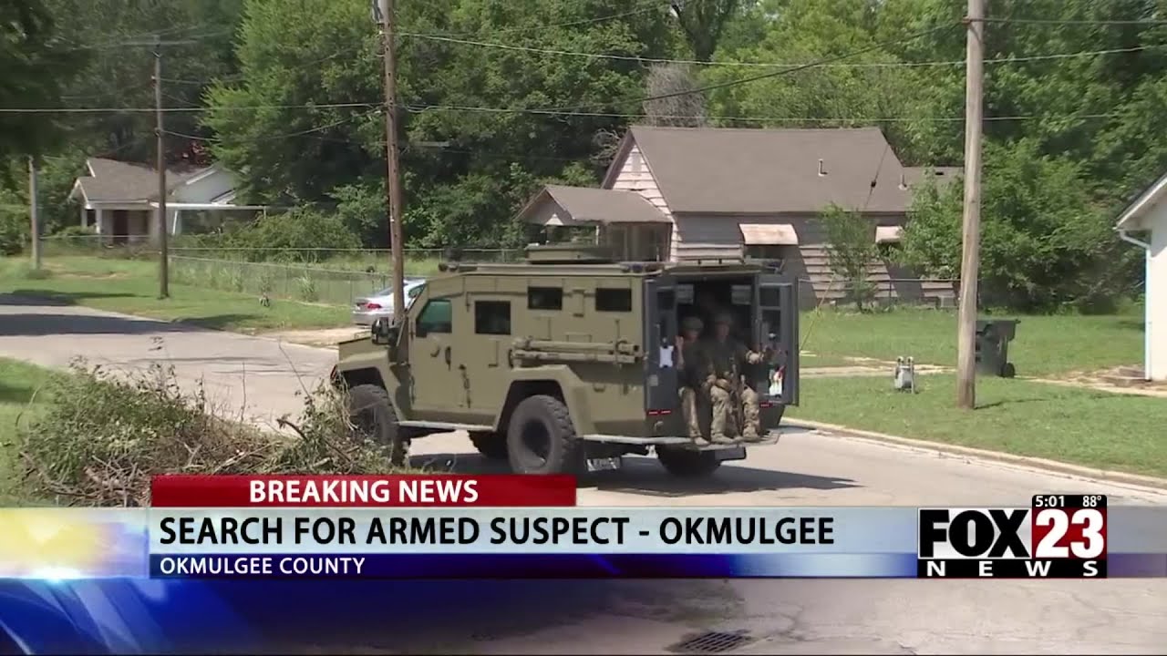 Video: Authorities still searching for suspect involved in shootout with Okmulgee Police