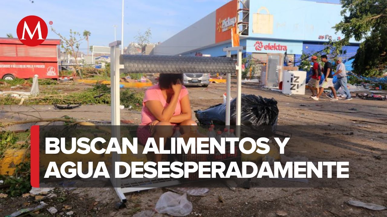 Ciudadanos de Acapulco huyen de sus hogares por escasez