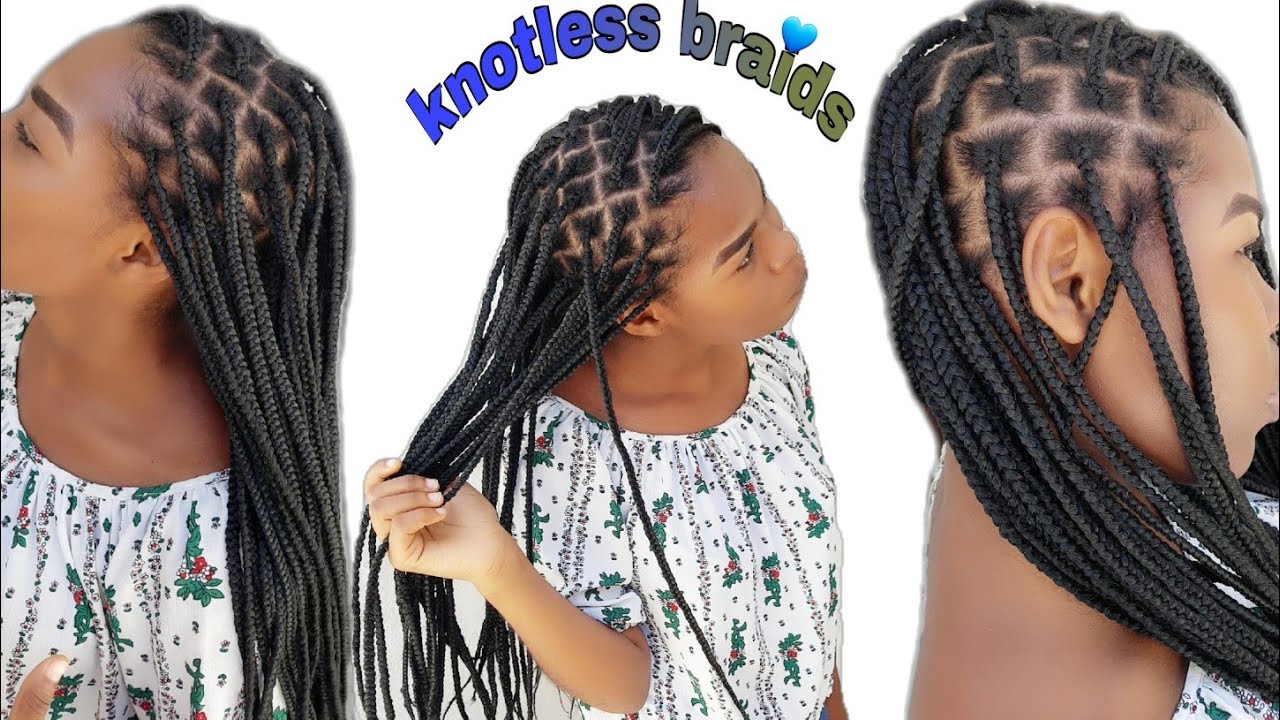 Men koman pou penyen ak alonj byen bel ak tout ti detay / knotless braids