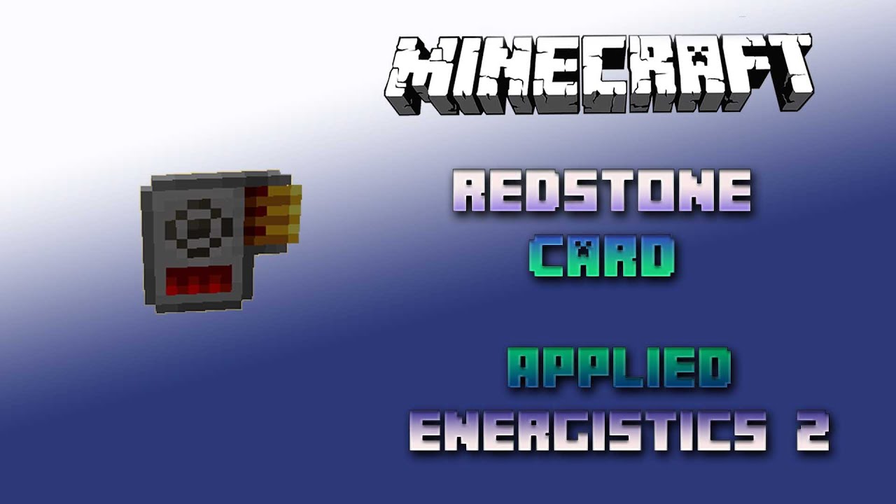 Redstone Card 📀 Minecraft Applied Energistics Tutorial 📀 Deutsch / German 📀 #Minecraft