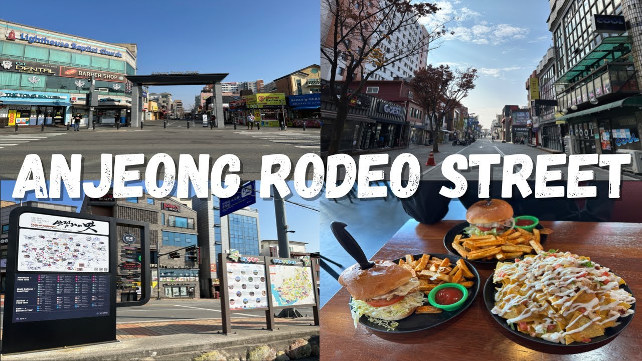 ANJEONG RODEO STREET “The Ville”🇰🇷🪖🇺🇸 Restaurants & Stores Outside Of Camp Humphreys  🍔🌮🌯🍕
