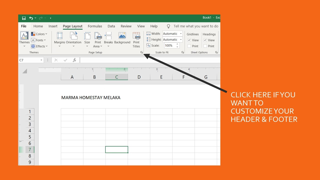 How to add letterhead in excel