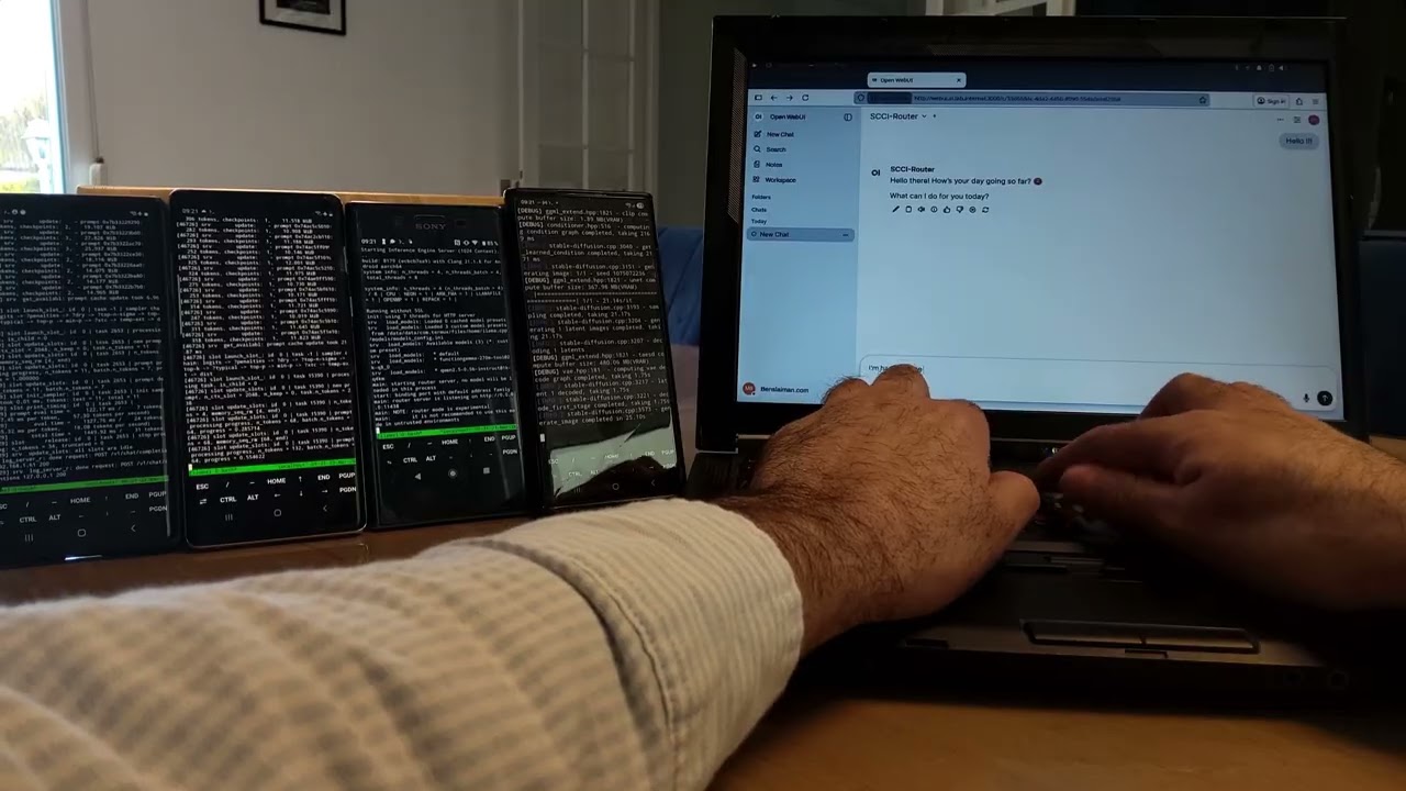 Объединение 4 смартфонов в ИИ-систему &mdash; адаптивная маршрутизация SCCI AI