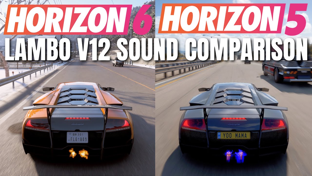 Forza Horizon 6 против Forza Horizon 5 | Все звуки двигателей Lamborghini V12 (ОНИ ИСПОРТИЛИ MURC...