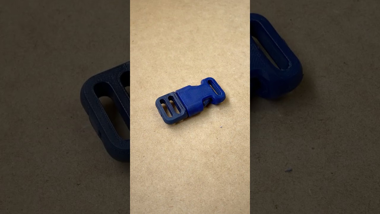 Making Bag Buckles from Plastic Waste / Process & Sounds #recycledplastic #plasticwaste #cad