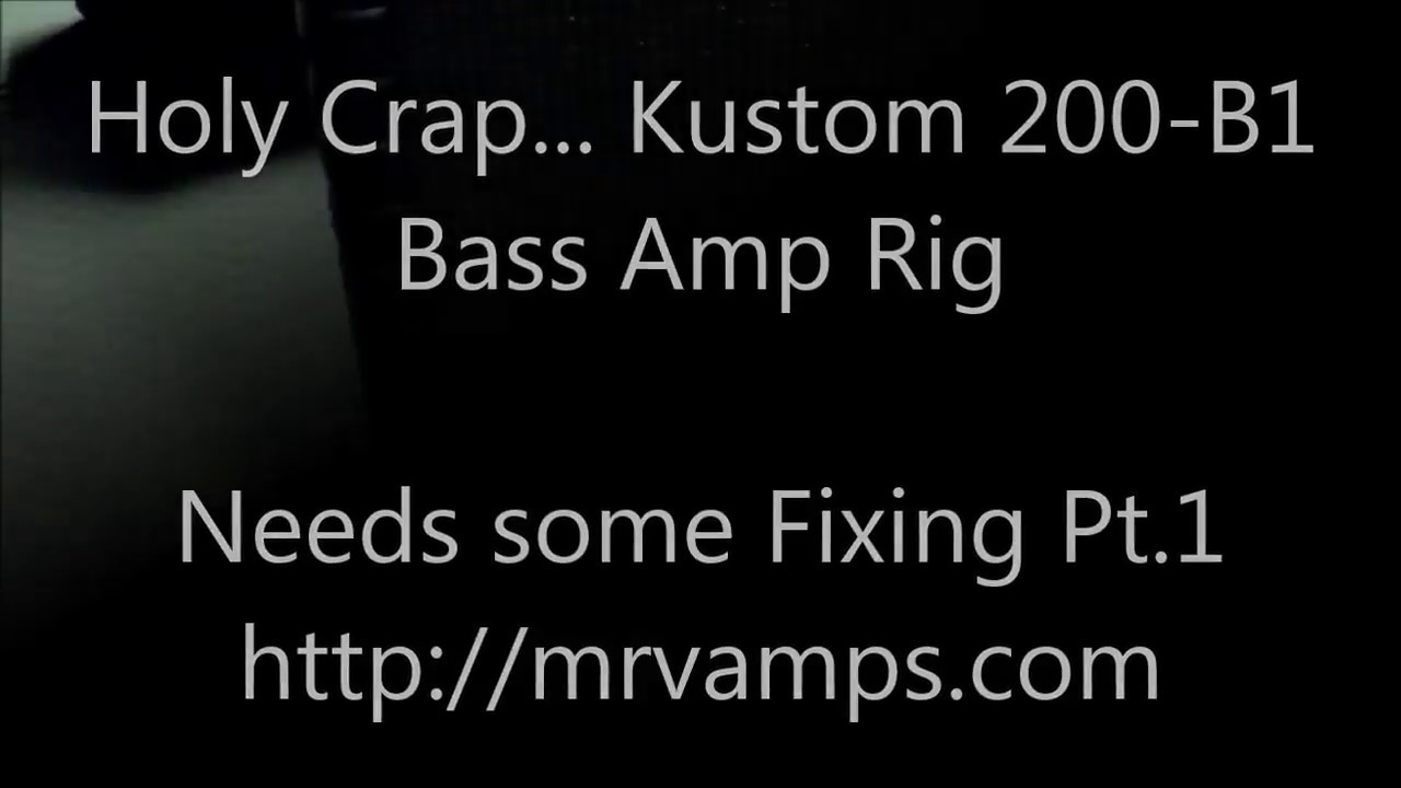 Kustom 200-B1 Bass Amp Rig...  it almost works... Let's Fix it!  Part 1