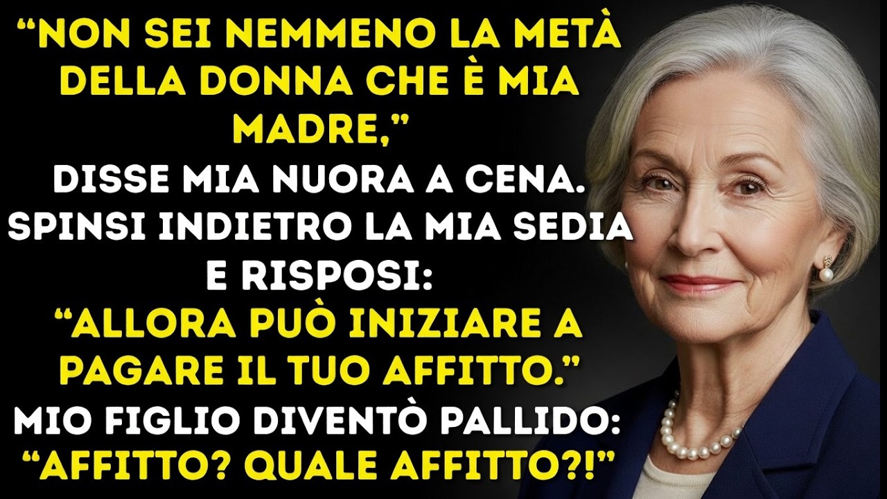 “Non sei nemmeno la metà della donna che è mia madre,” disse mia nuora. Io spinsi lentamente indietr
