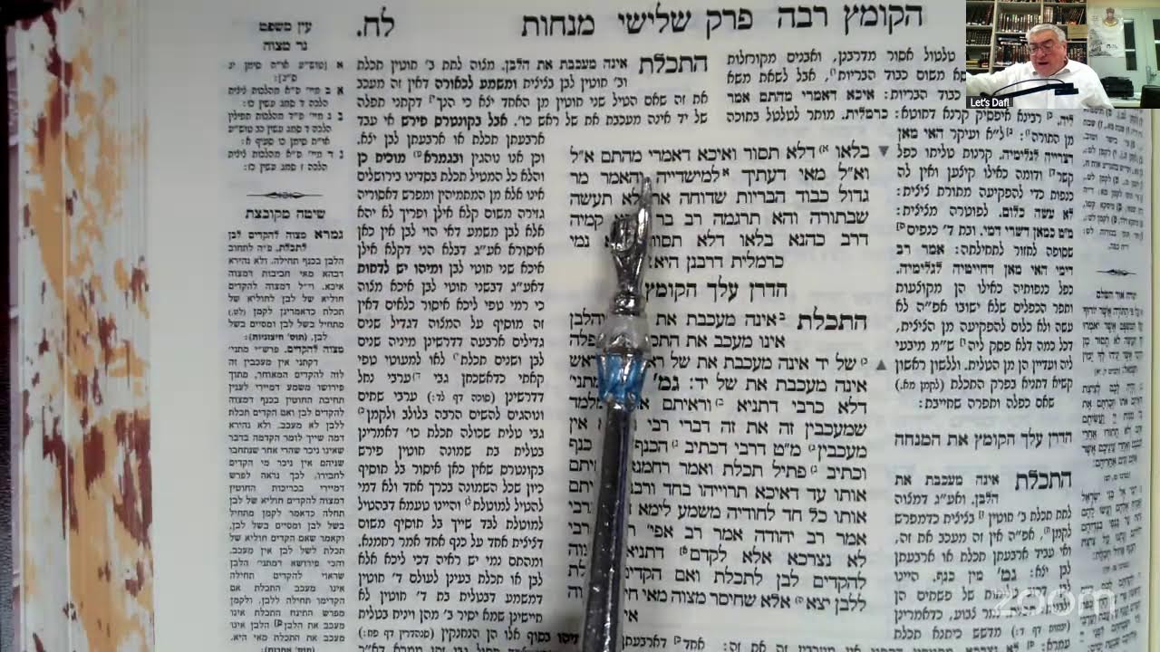 Let's Daf with Yosy Simon Menachos Daf 37