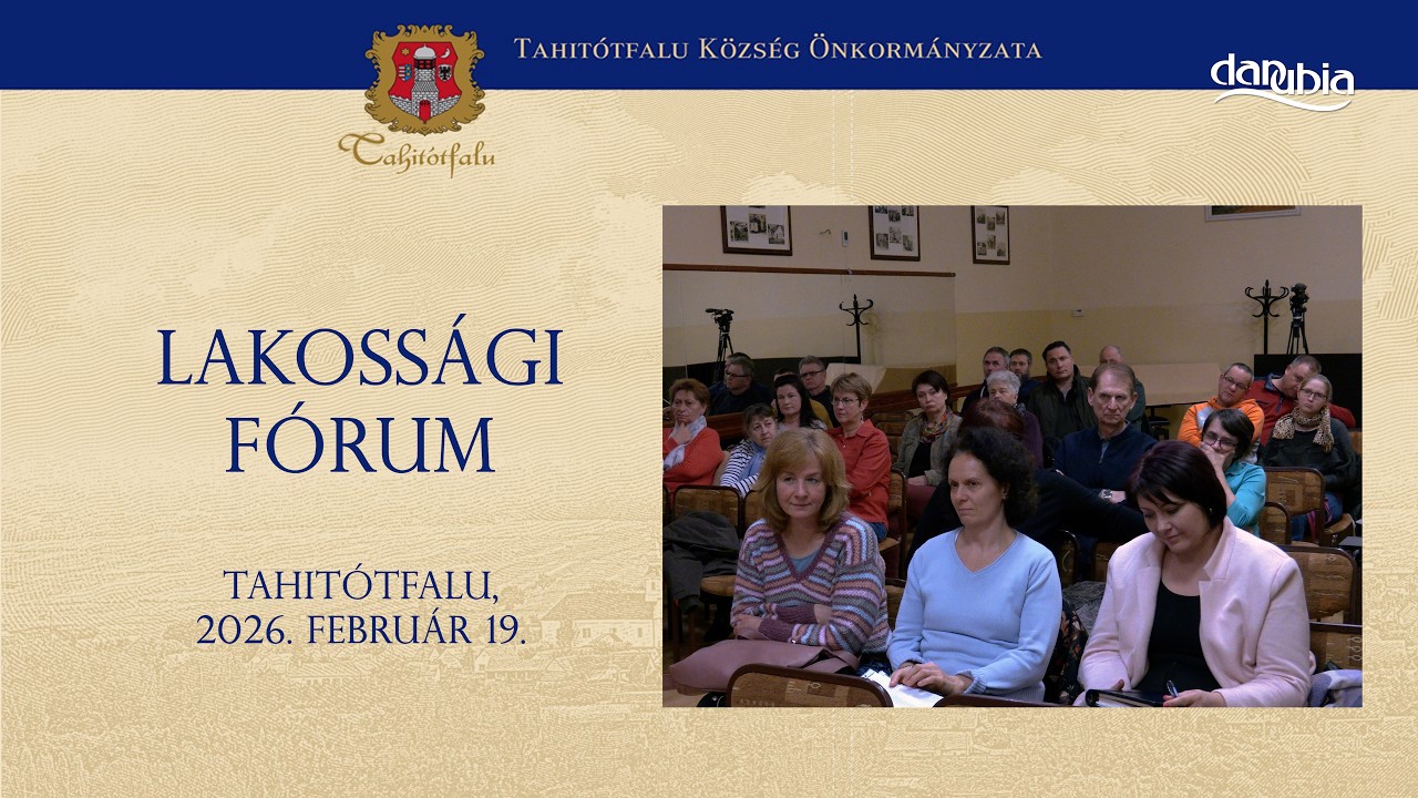 Lakossági fórum Tahitótfaluban