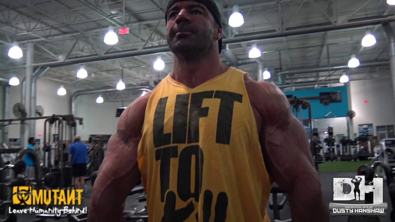Bodybuilding Motivation- Dusty Hanshaw Trains Arms part 2- Tris