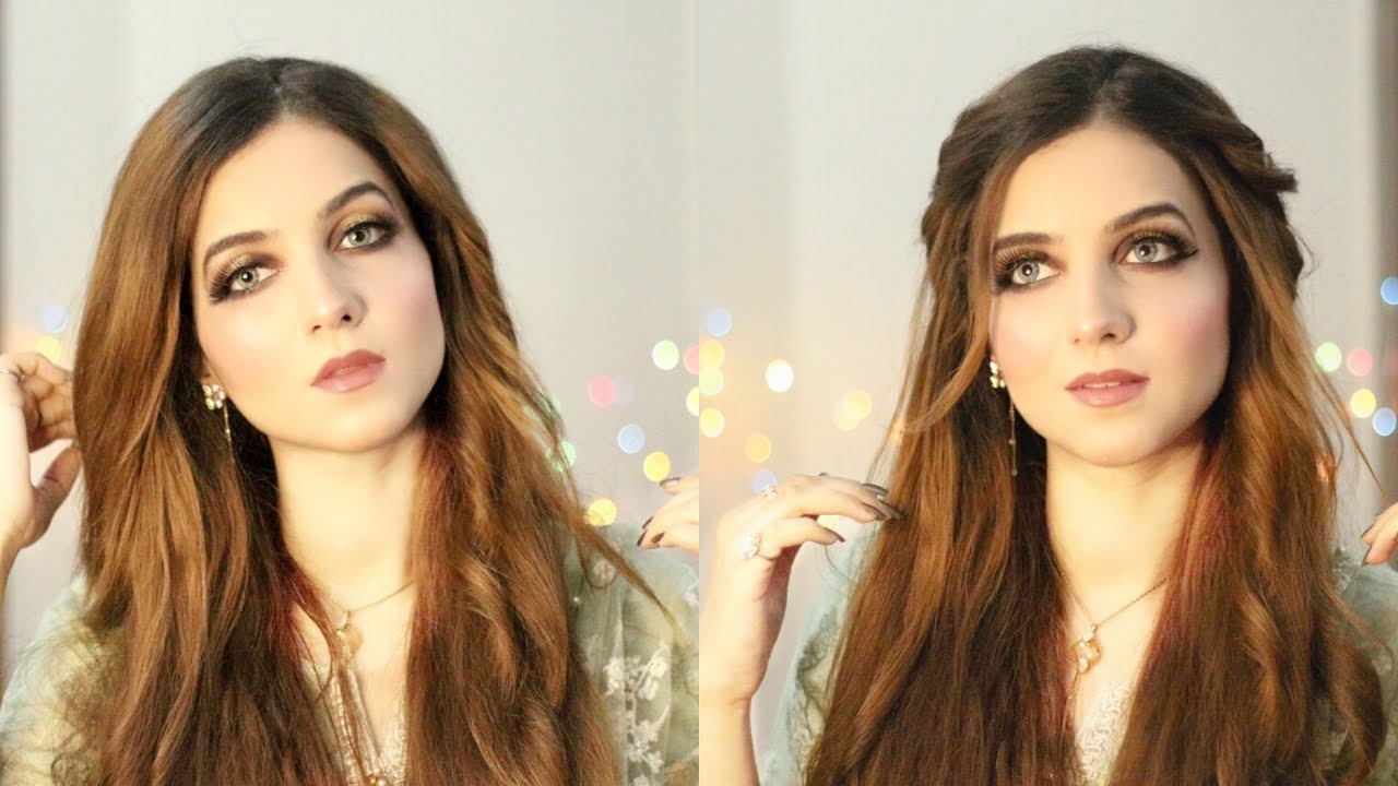 Eid makeup tutorial 2020  | Extra Glam | Outifit | Eye makeup | Eid hairstyle | SanaTariqKhan