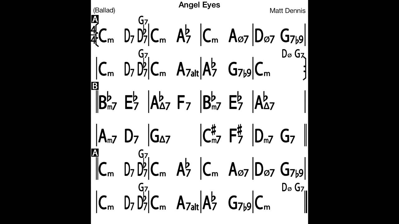 Angel Eyes - Backing track / Play-along