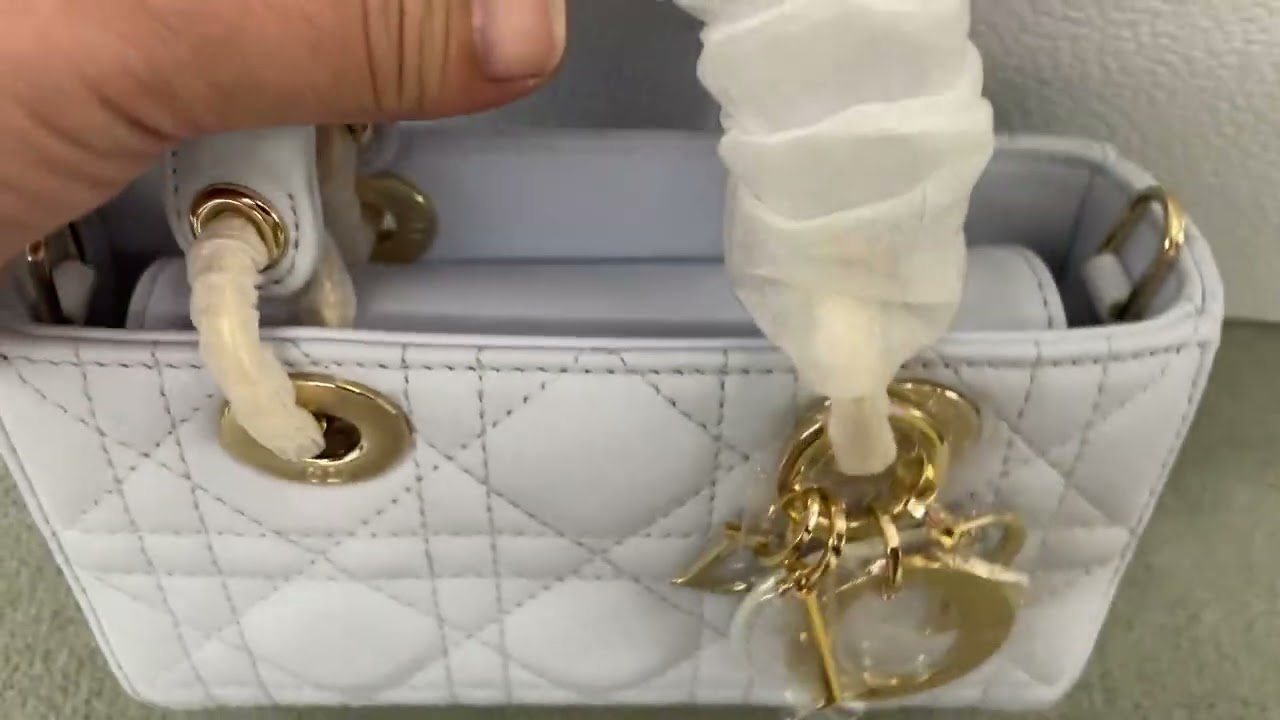 D-IOR Lady D Joy Micro Bag Lilac Cannage Lambskin