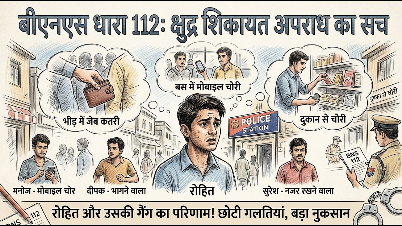 NEW STORY BNS DHARA SECTION 112 / छोटे संगठित अपराध या सामान्य रूप से संगठित