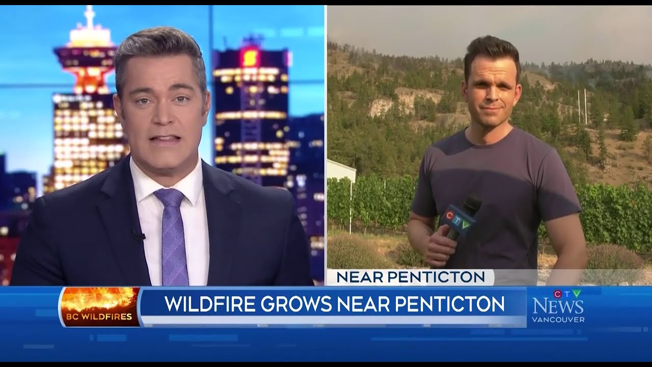 Wildfire grows near Penticton