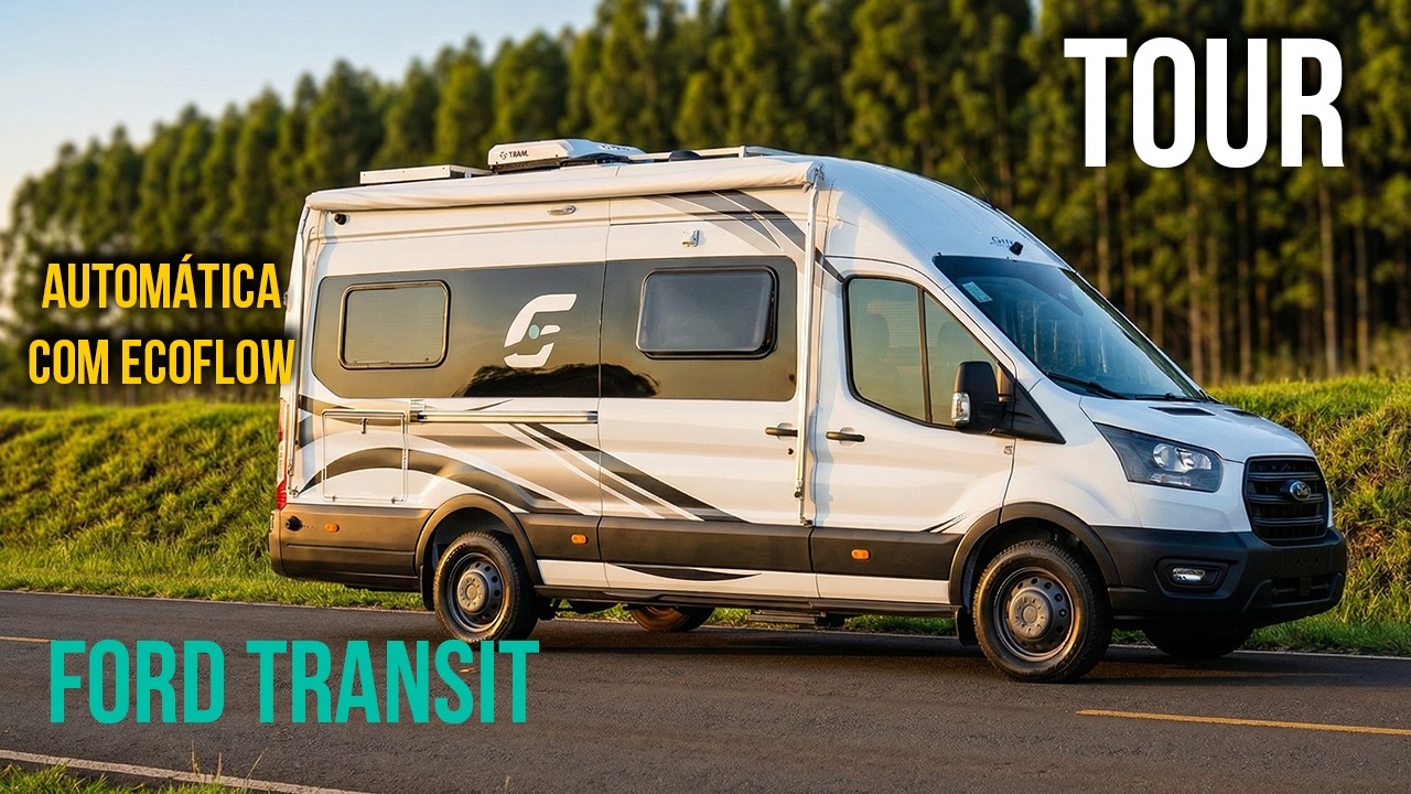 Motorhome AUTOMÁTICO com sistema Ecoflow | Tour Globe Europa Ford Transit.