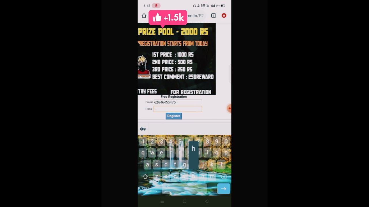 Scammers Hack Your FF id Tournament Not Registered With Fake Link scammer ##support me ##😈 #shorts#