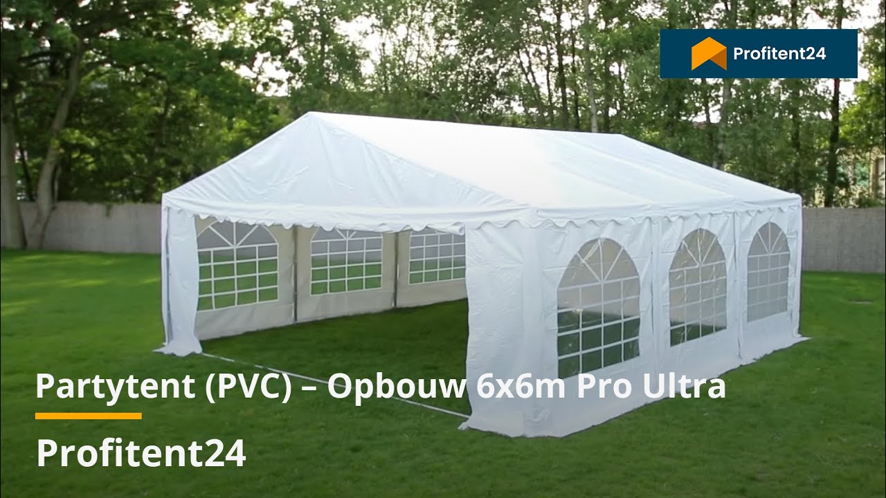 Partytent (PVC) – Opbouw 6x6m Pro Ultra